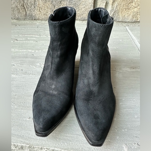 1.STATE Kipp Wedge Bootie Black Suede Size 6.5 - Picture 3 of 7